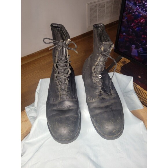 Lehigh Safety Men's 6" Steel Toe Puncture Resistant EH Work Boots Black Size 9M - Picture 2 of 5